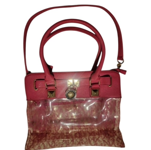 NX TOTE BAG PURSE Clear And Pink - Picture 5 of 11